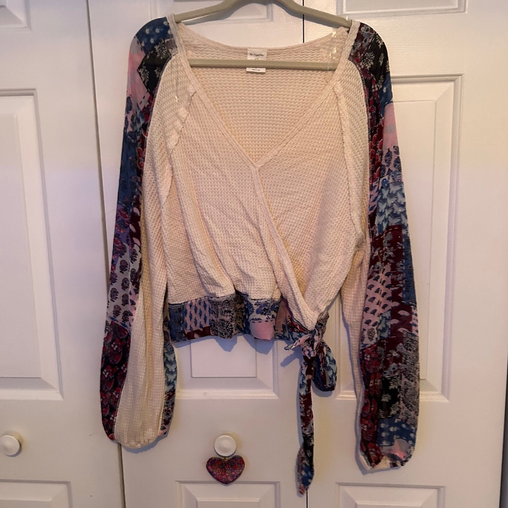 By Together Patchwork Long Sleeve Shirt